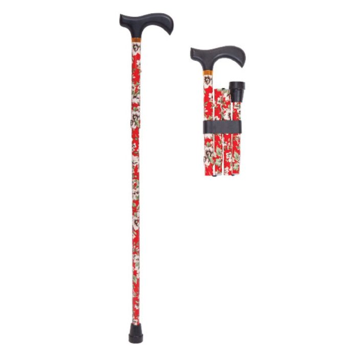 Mobiakcare Μπαστούνι Αλουμινίου Σπαστό Red Flower 0809259 - Image 1