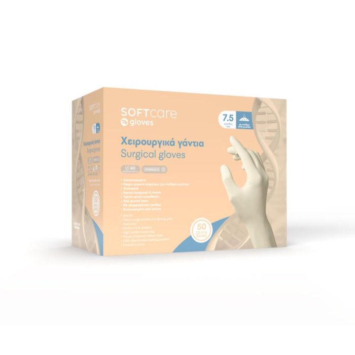 SoftCare Χειρουργικά γάντια με πούδρα 8,8 grams (ζεύγος) 110.101 - Image 1