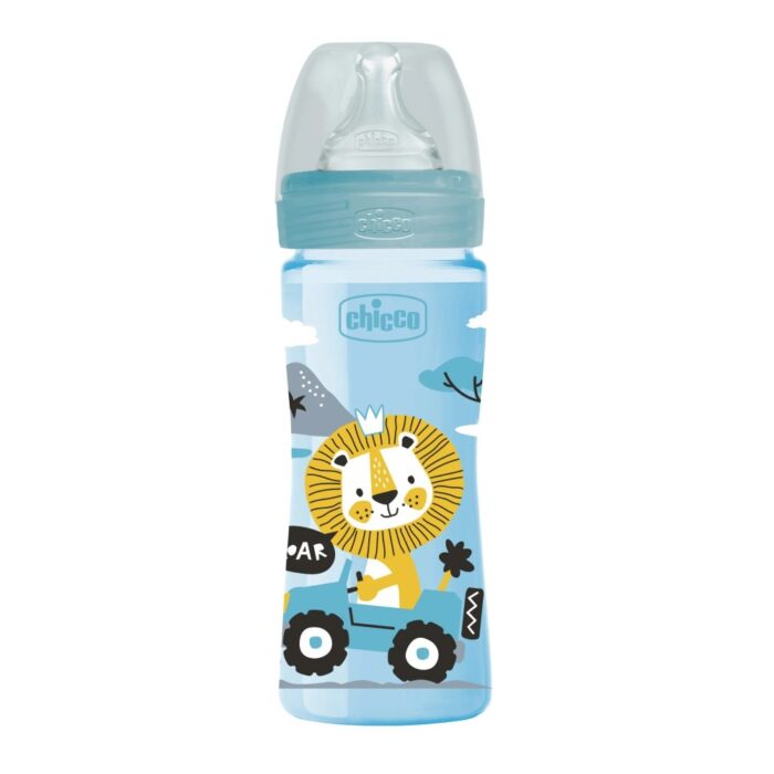 Chicco Μπιμπερό Πλαστικό Well Being ΣΙΕΛ 250ml 2M+ A60-28623-20 - Image 1