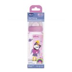 Chicco Μπιμπερό Πλαστικό με Θηλή Σιλικόνης Well Being ΡΟΖ 330ml 4M+ A60-28637-10 - Image 2