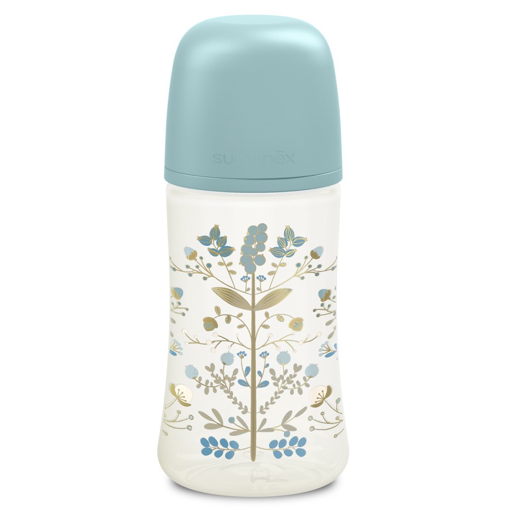 Suavinex Πλαστ. Μπιμπερό Physio Gold Blue Κολικών/Θηλή Σιλικόνης 270ml 3+ 3162102 - Image 1