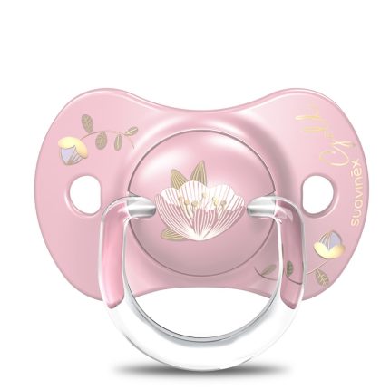Suavinex Πιπίλα Σιλικόνης για 6-18 μηνών Premium Gold PInk 3162098
