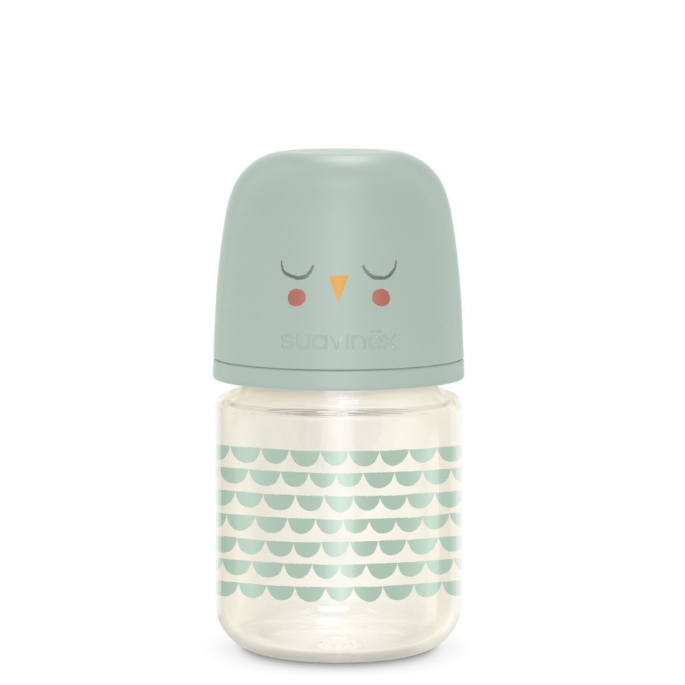 Suavinex Γυάλινο Μπιμπερό Θηλή Σιλικόνης Bonhomia Green για 0+ μηνών 120ml 3307827 - Image 1