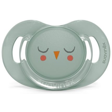 Suavinex Πιπίλα Σιλικόνης για 6-18 μηνών Premium Bonhomia Owl Green 3307811