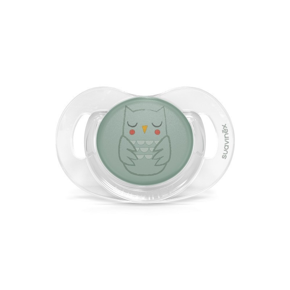 Suavinex Πιπίλα Σιλικόνης για 0-6 μηνών Premium Bonhomia Owl Green 3307807 - Image 1