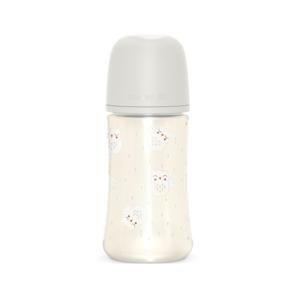 Suavinex Πλαστικό Μπιμπερό Bonhomia με Θηλή Σιλικόνης 270ml για 3+ μηνών Λευκό 3307836 - Image 1