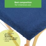 Habys Σεντόνι Πετσετέ για Πτυσσόμενα Κρεβάτια 60cm x 165cm Σκούρο Μπλε - Image 3