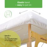 Habys Σεντόνι Πετσετέ για Πτυσσόμενα Κρεβάτια 60cm x 165cm Λευκό - Image 3