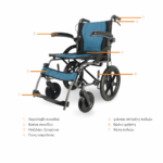 MedicalBrace Απλό αναπηρικό αμαξίδιο με μικρές ρόδες - Image 2