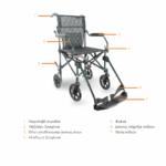 MedicalBrace Απλό αναπηρικό αμαξίδιο μεταφοράς MB.W2050 - Image 2